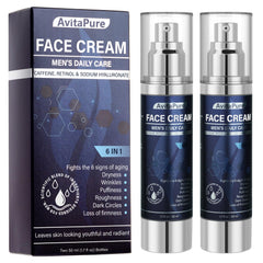 AVITAPURE 6-en-1 crème visage homme avec pompe, soin polyvalent et rapide