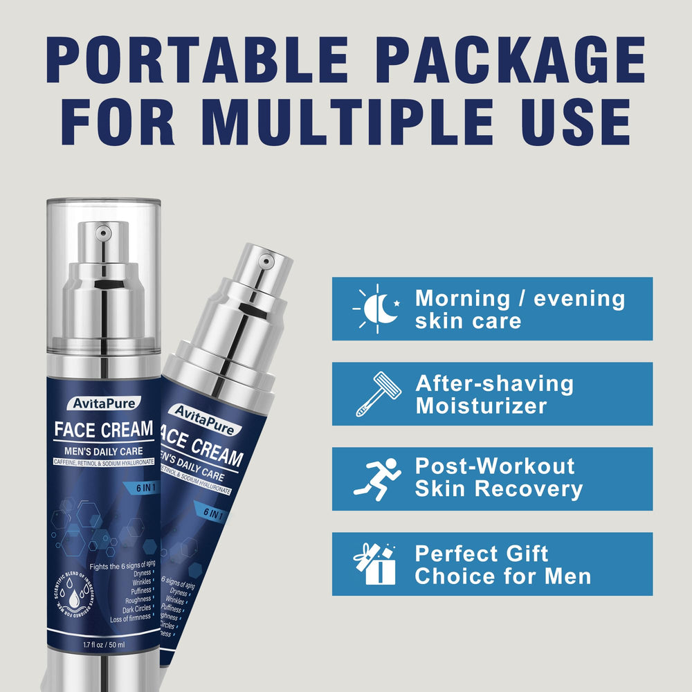 AVITAPURE crème visage homme sans huile, sensation légère