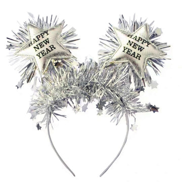 AVMBC tiara de año nuevo con estrellas y purpurina, ideal para brillar en la fiesta