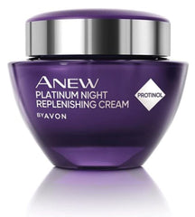 AVON Anew Platinum Nuit crème nocturne, hydratation durable pour la peau.