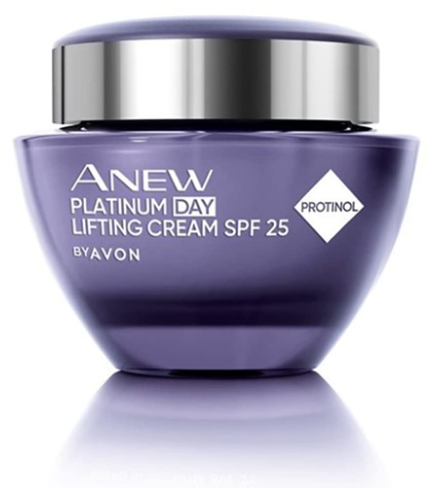 AVON Anew Platinum Texture crème, gros plan, application lisse et rapide.