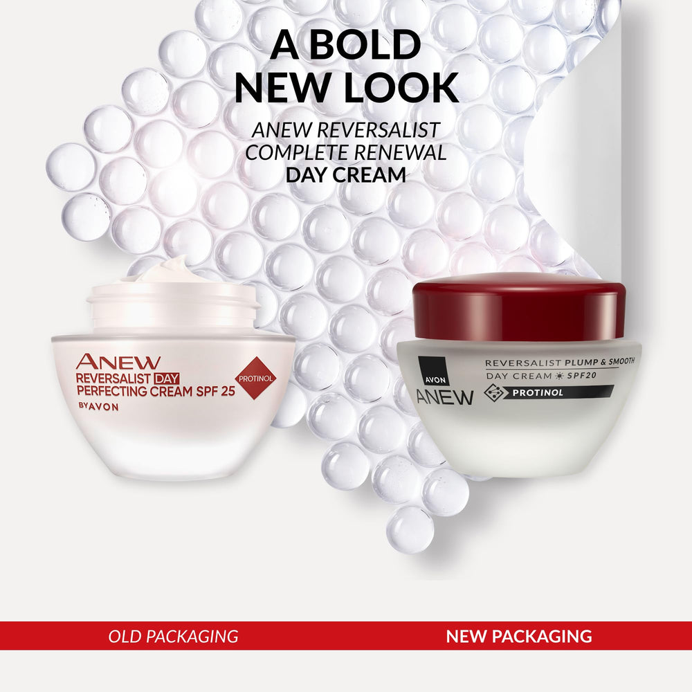 AVON Anew Reversalist crema día SPF 25 para rostro y cuello, ligero cuidado diario.