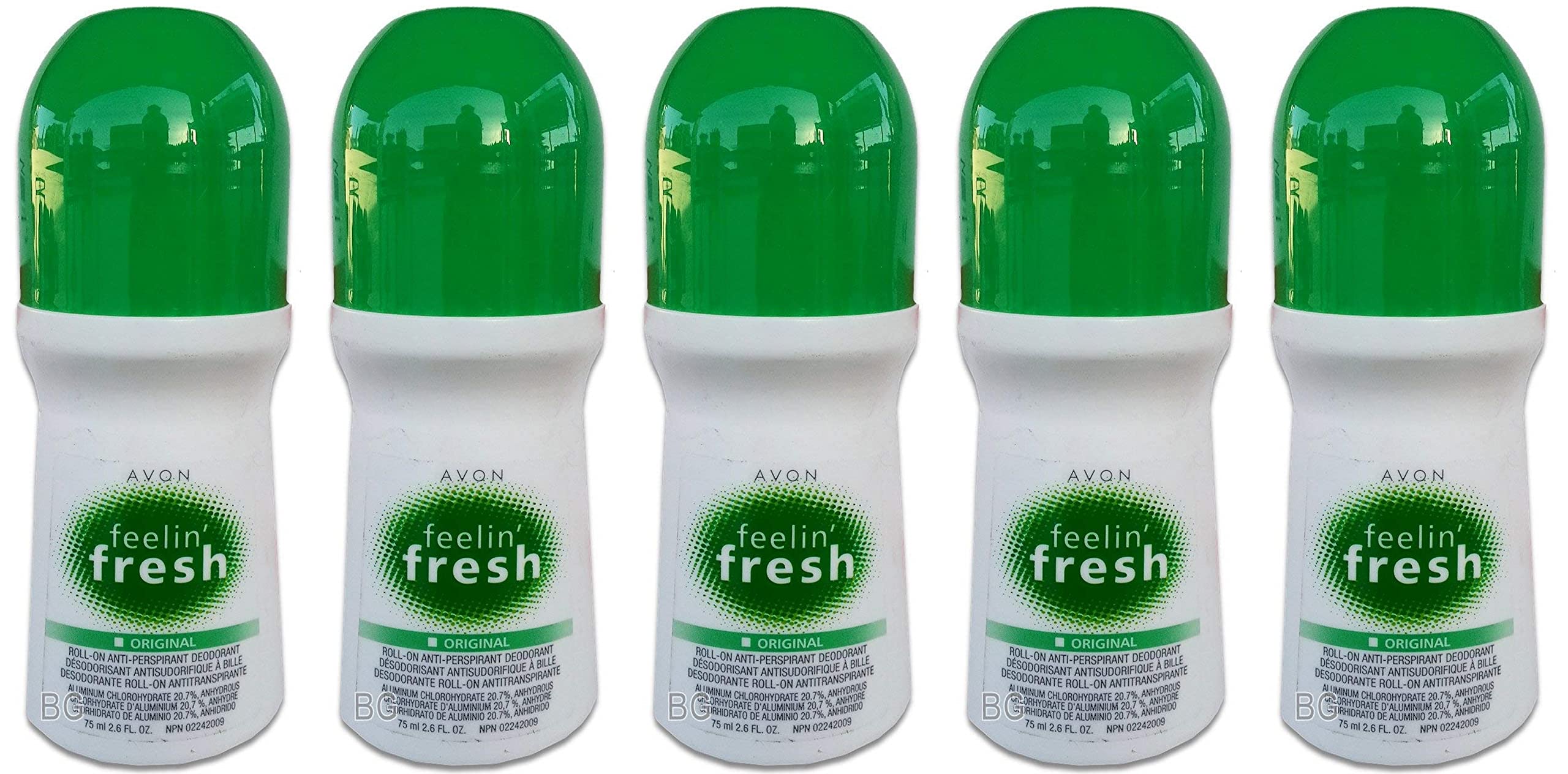 Avon Feelin Fresh deodorant bottle 1.7oz, compact for on-the-go freshness.