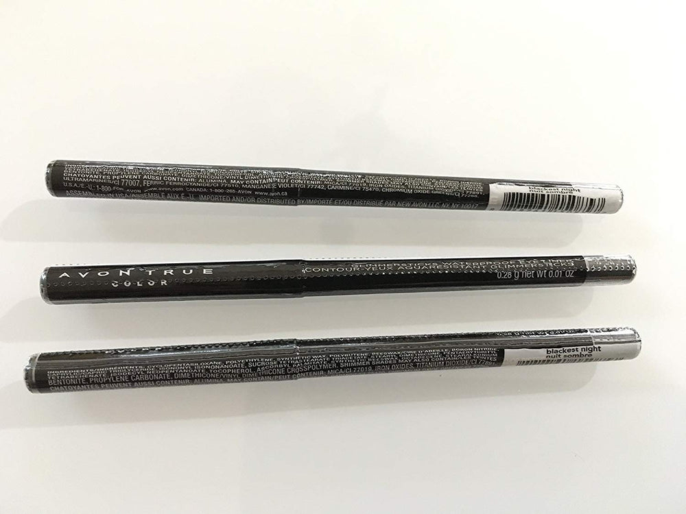 Delineador Avon Glimmersticks a prueba de agua Blackest Night para un delineado duradero.