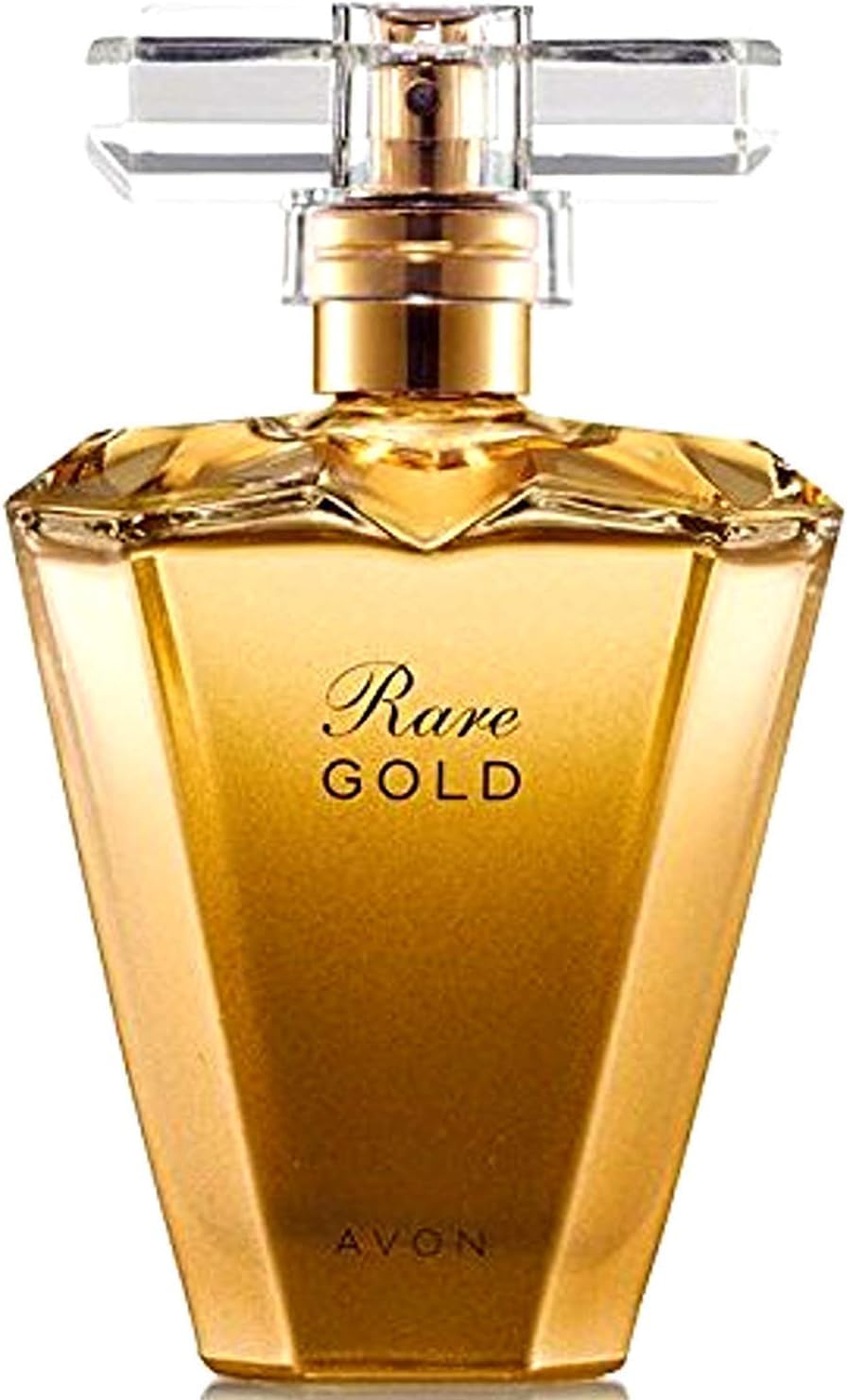 AVON Rare Gold: botella-frasco elegante para uso diario.