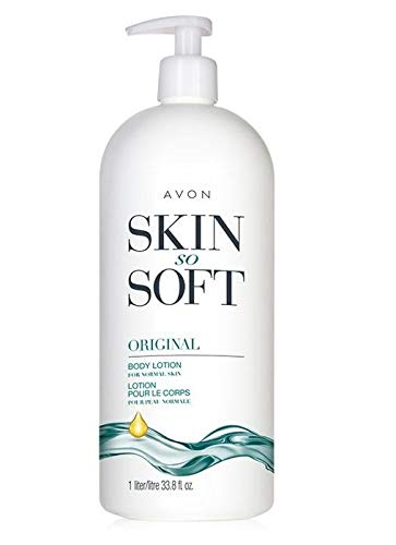 Lotion corporelle Avon Skin So Soft Original en flacon pompe 1L, hydratation durable pour peau normale à sèche