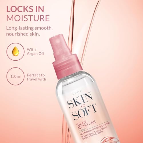 AVON SKIN SO SOFT absorción rápida para piel suave y sin grasa.