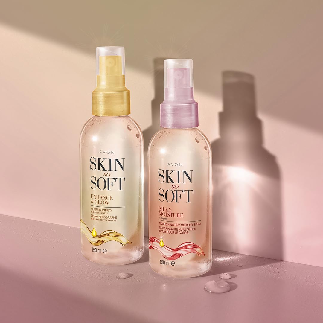 AVON SKIN SO SOFT hidratación diaria tras la ducha para piel suave.