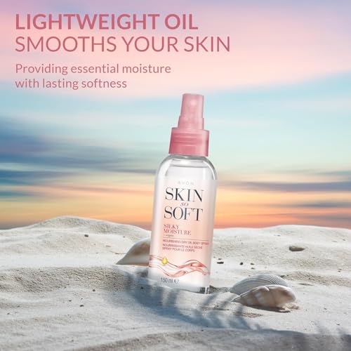 AVON SKIN SO SOFT hidratación prolongada para piel suave durante todo el día.