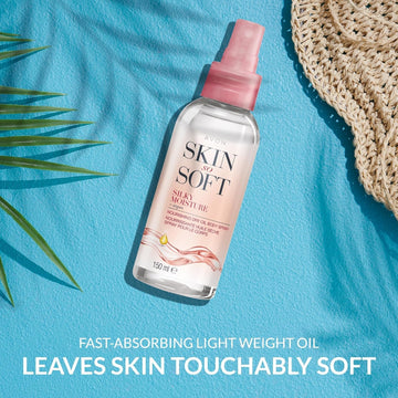 AVON SKIN SO SOFT textura ligera y no grasa para uso diario.