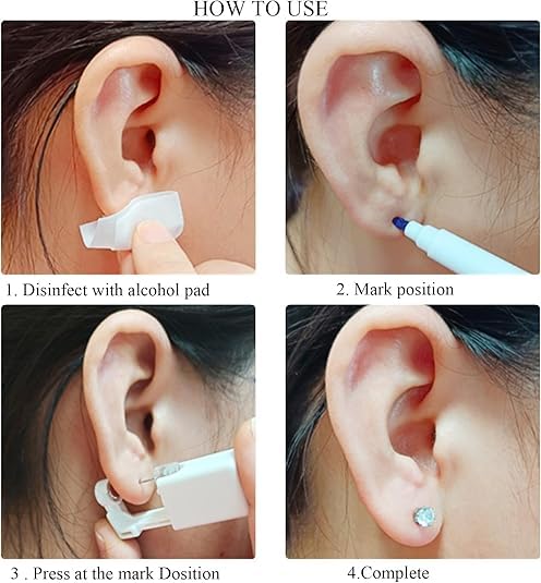 AVYRING uso en casa para perforacion de oreja, hazlo tu mismo