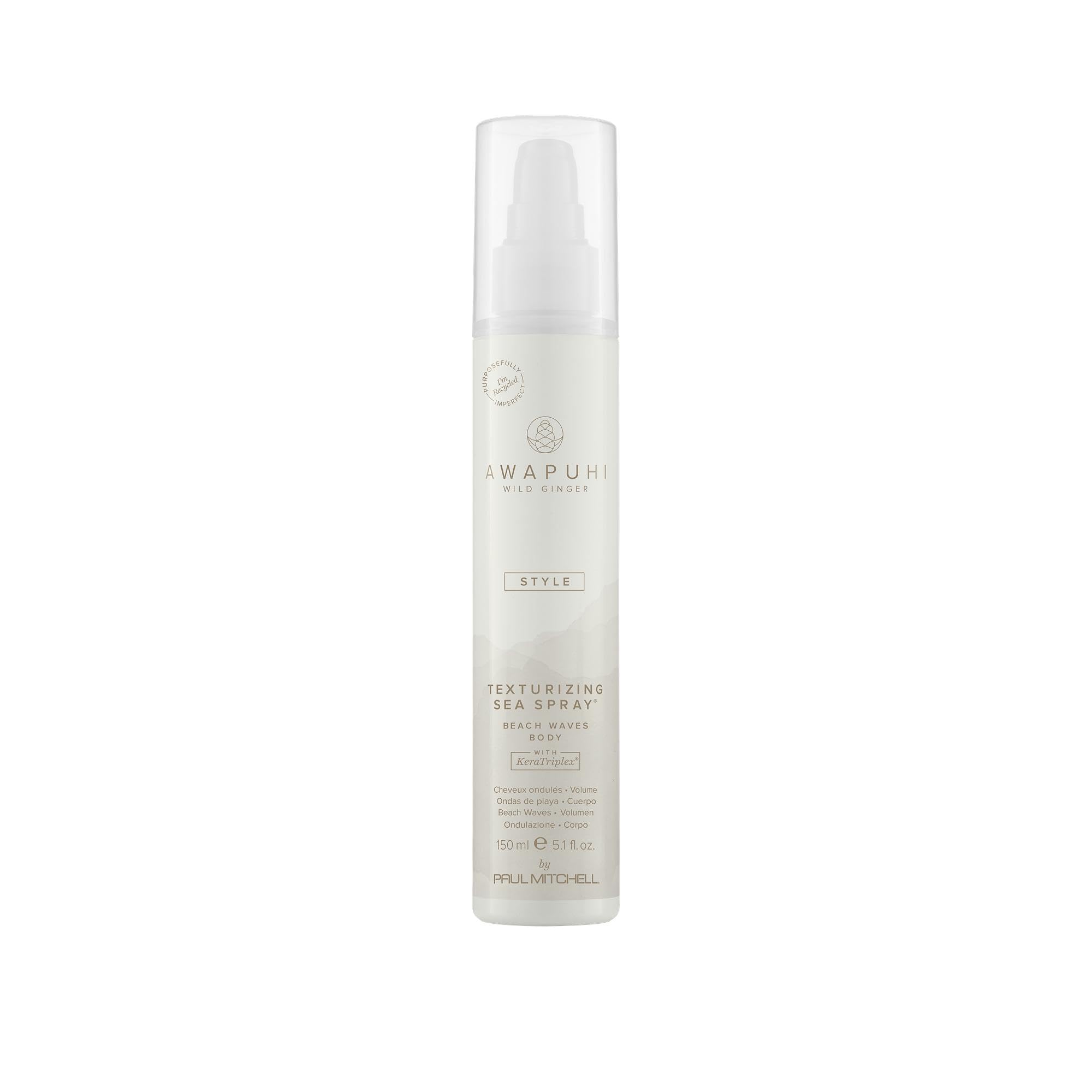 Awapuhi Wild Ginger brume texturisante pour cheveux, bouteille visible, apporte volume et mouvement.