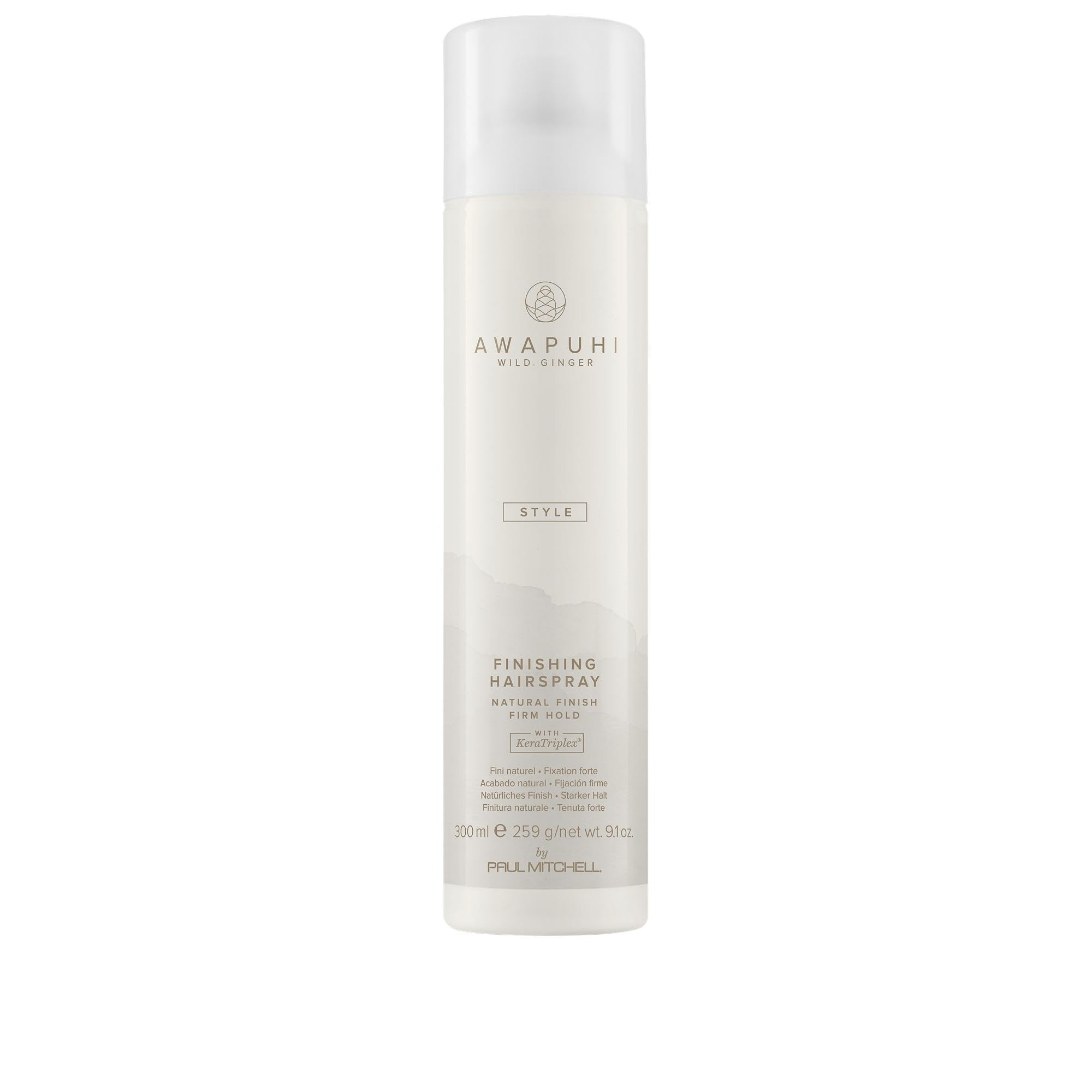 Awapuhi Wild Ginger: bouteille finishing spray pour une tenue naturelle.