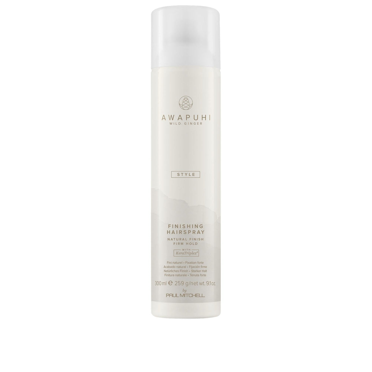 Awapuhi Wild Ginger: bouteille finishing spray pour une tenue naturelle.