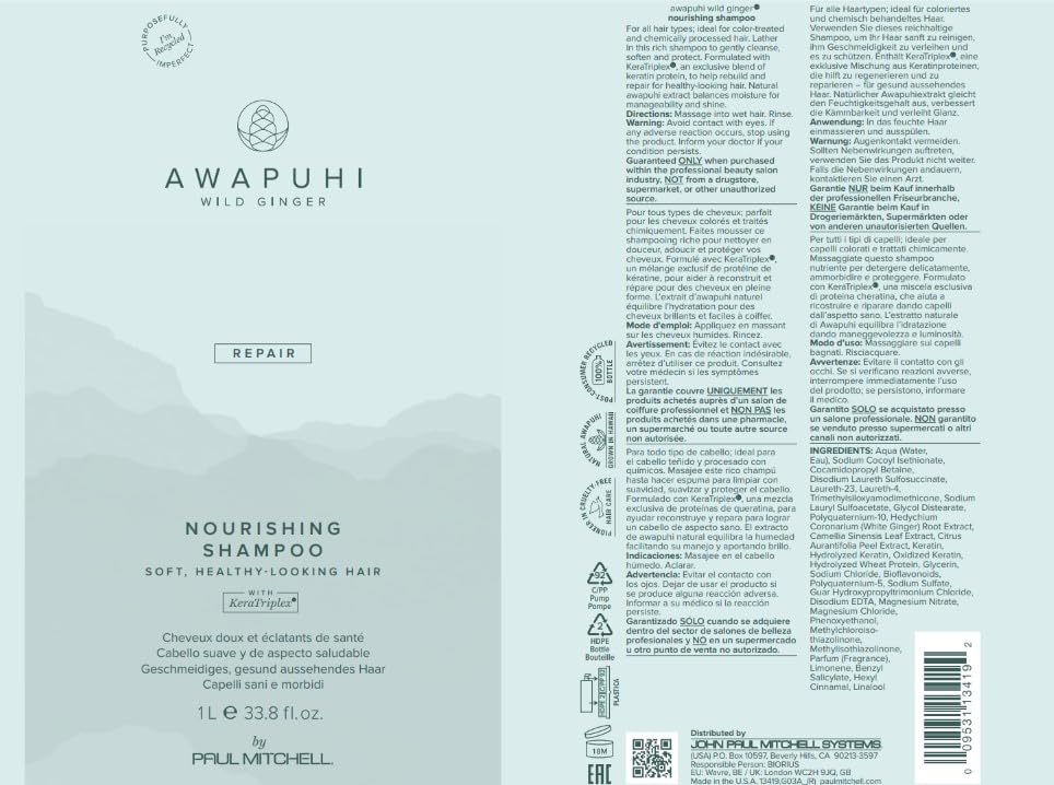 Extracto de Awapuhi balanceando la humedad en el cabello