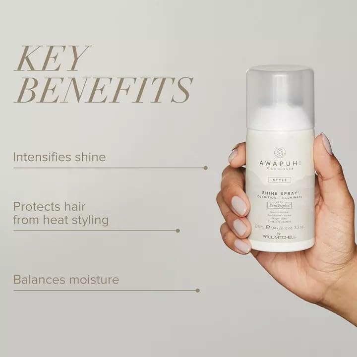 Aplicación ligera de Awapuhi Wild Ginger pulverizador de brillo para cabello.