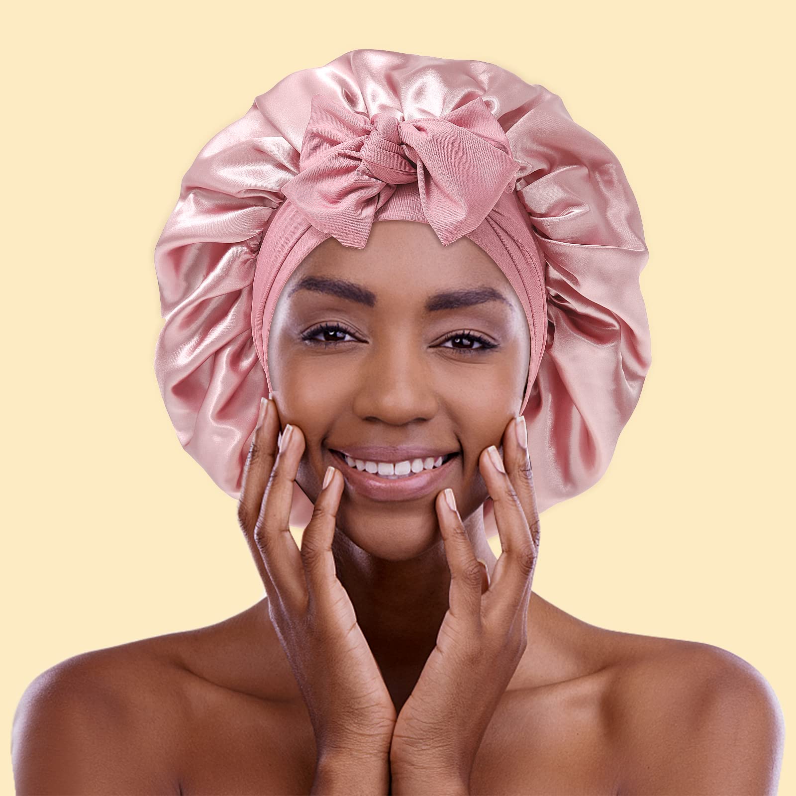 AWAYTR bonete satin textura suave, ideal para cabello delicado durante el sueño