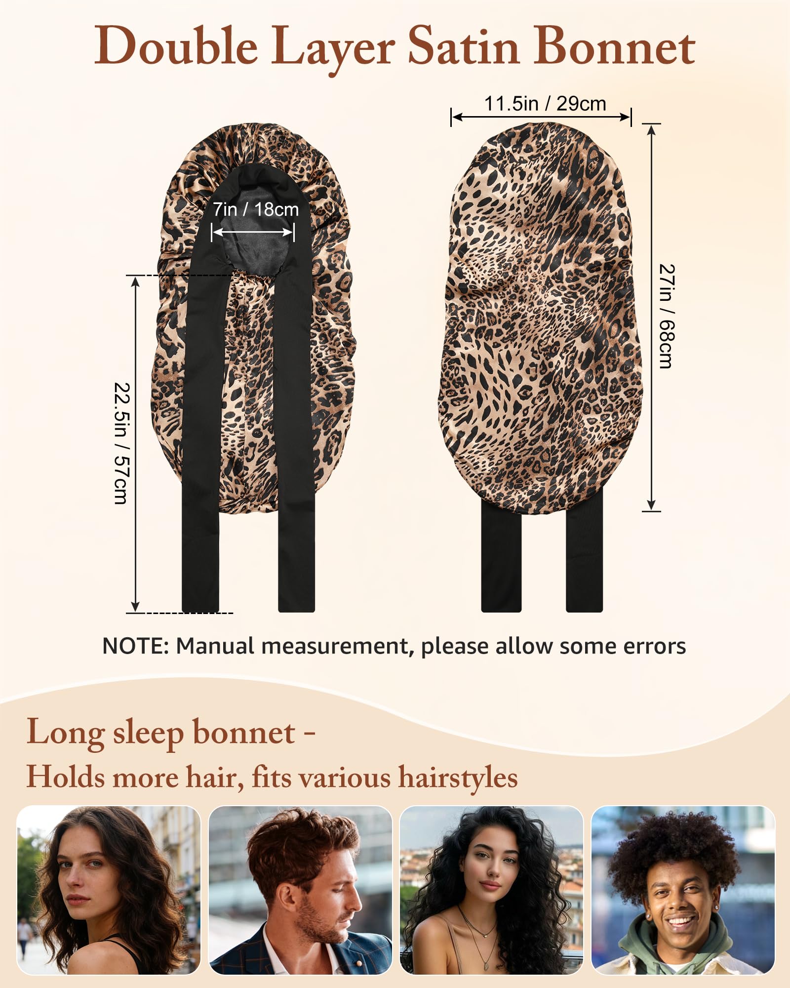 Bonete AWAYTR satin-uso diario para cuidado del cabello y comodidad