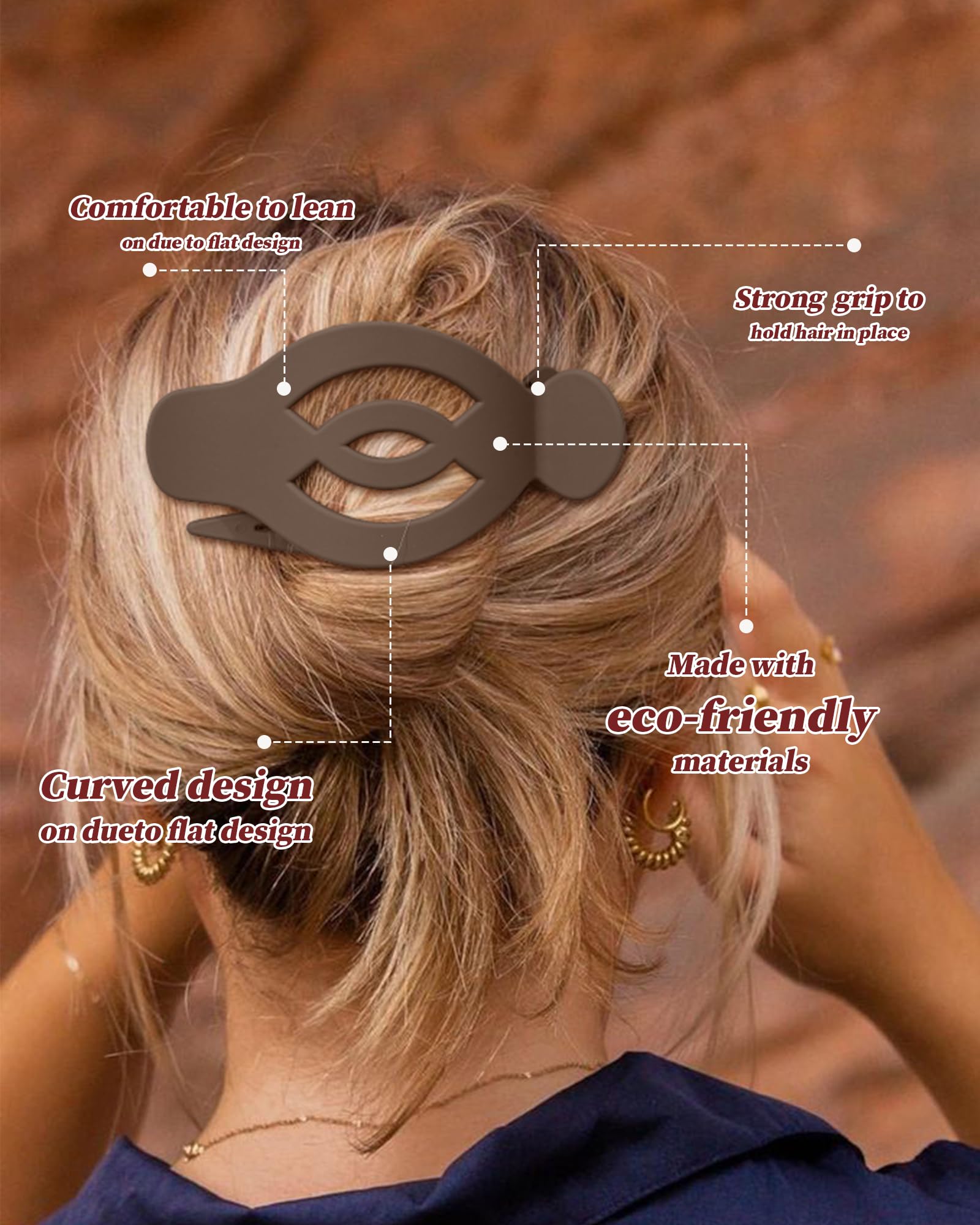 AWAYTR pinza cabello plano grande, agarre firme para todo tipo de cabello