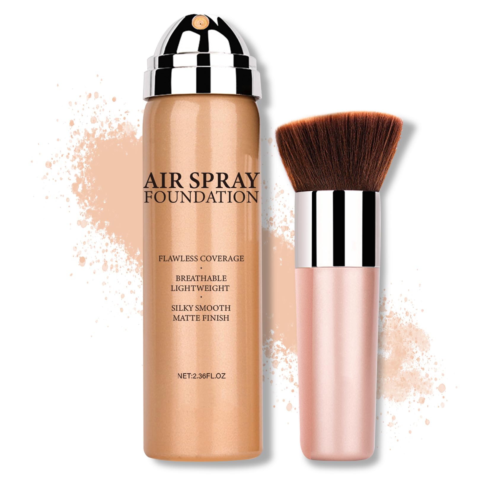 AWCCXMYM AirBrush fundación en botella, ofrece cobertura alta para un acabado natural.
