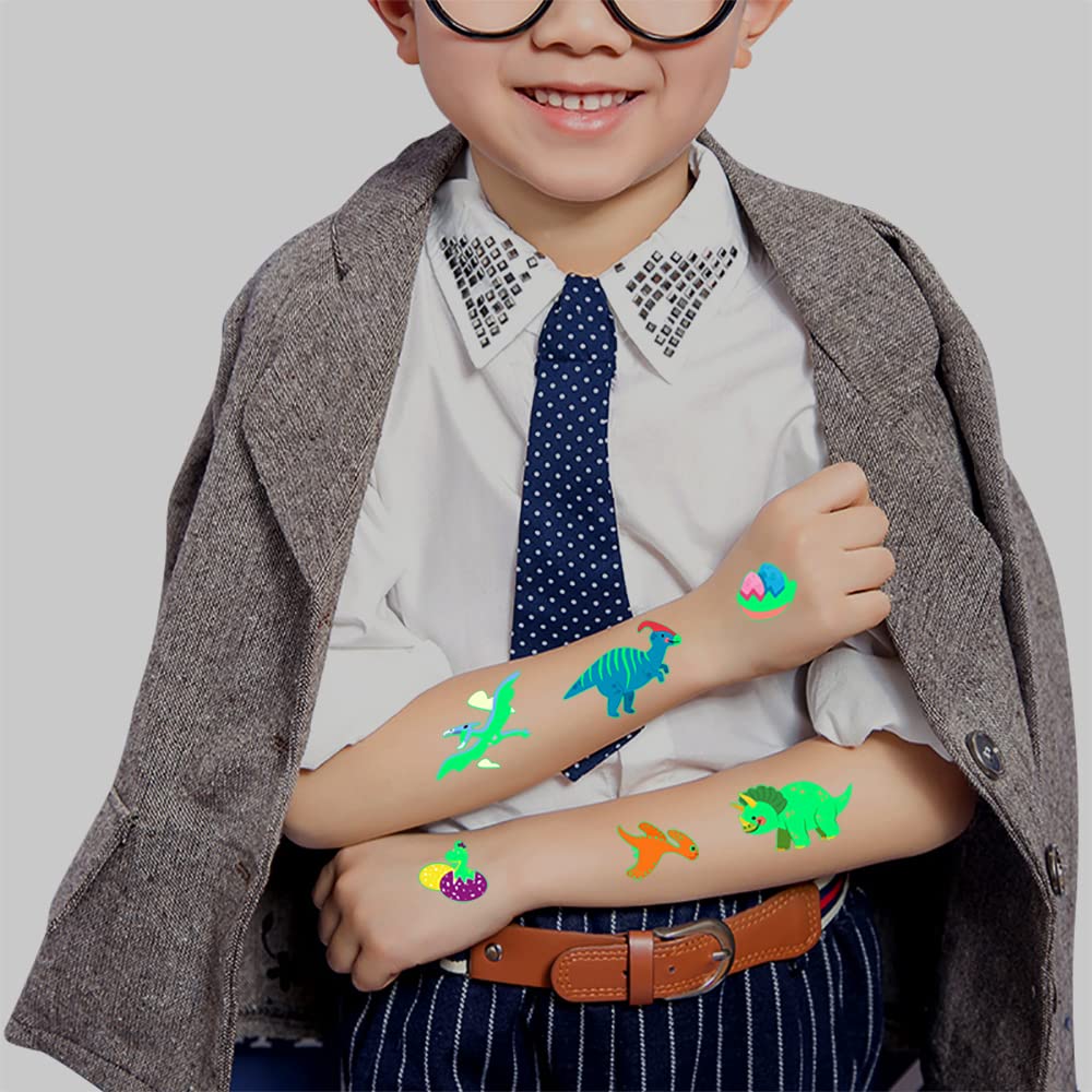 Tatuajes AWINMAY dinosaurio pteranodon luminosos para manualidades creativas