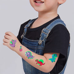 Tatuajes AWINMAY dinosaurio triceratops luminosos para juegos de roles