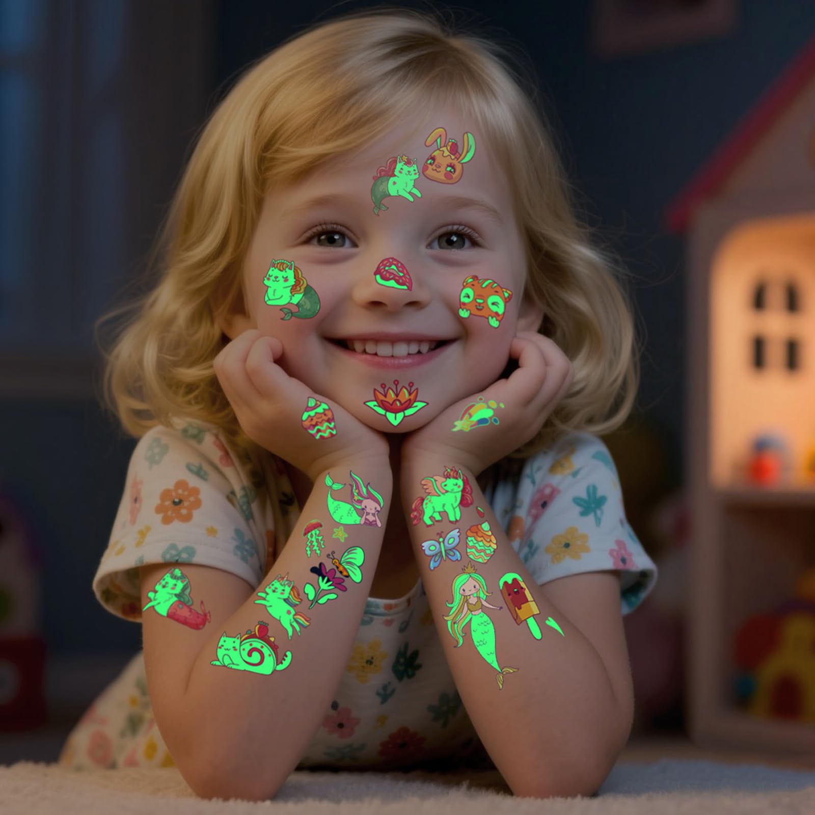 AWINMAY tatuajes luminosos dinosaurios: duraderos y aptos para juegos al aire libre
