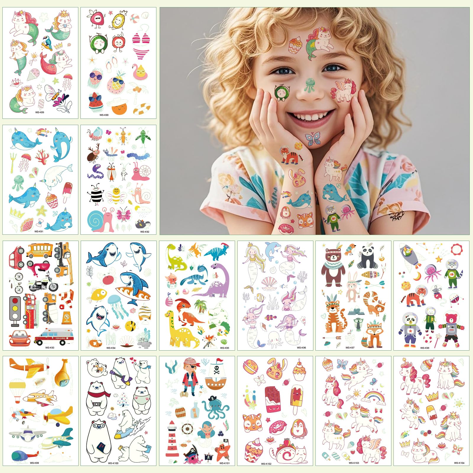 AWINMAY tatuajes luminosos espacio: temática educativa y luminosa para actividades