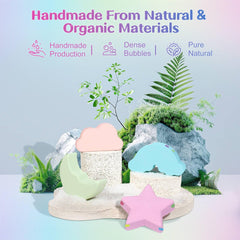 AWKUWA bomba arcoíris flor para baño, colores brillantes y diversión segura