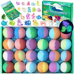 AWKUWA bombas de baño para niños con juguetes, diversión segura durante el baño.