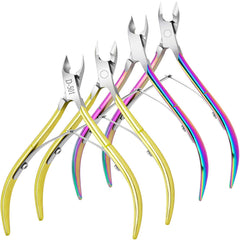 Awpeye cortacutículas set oro y arcoíris, conjunto perfecto para manicura precisa en casa.