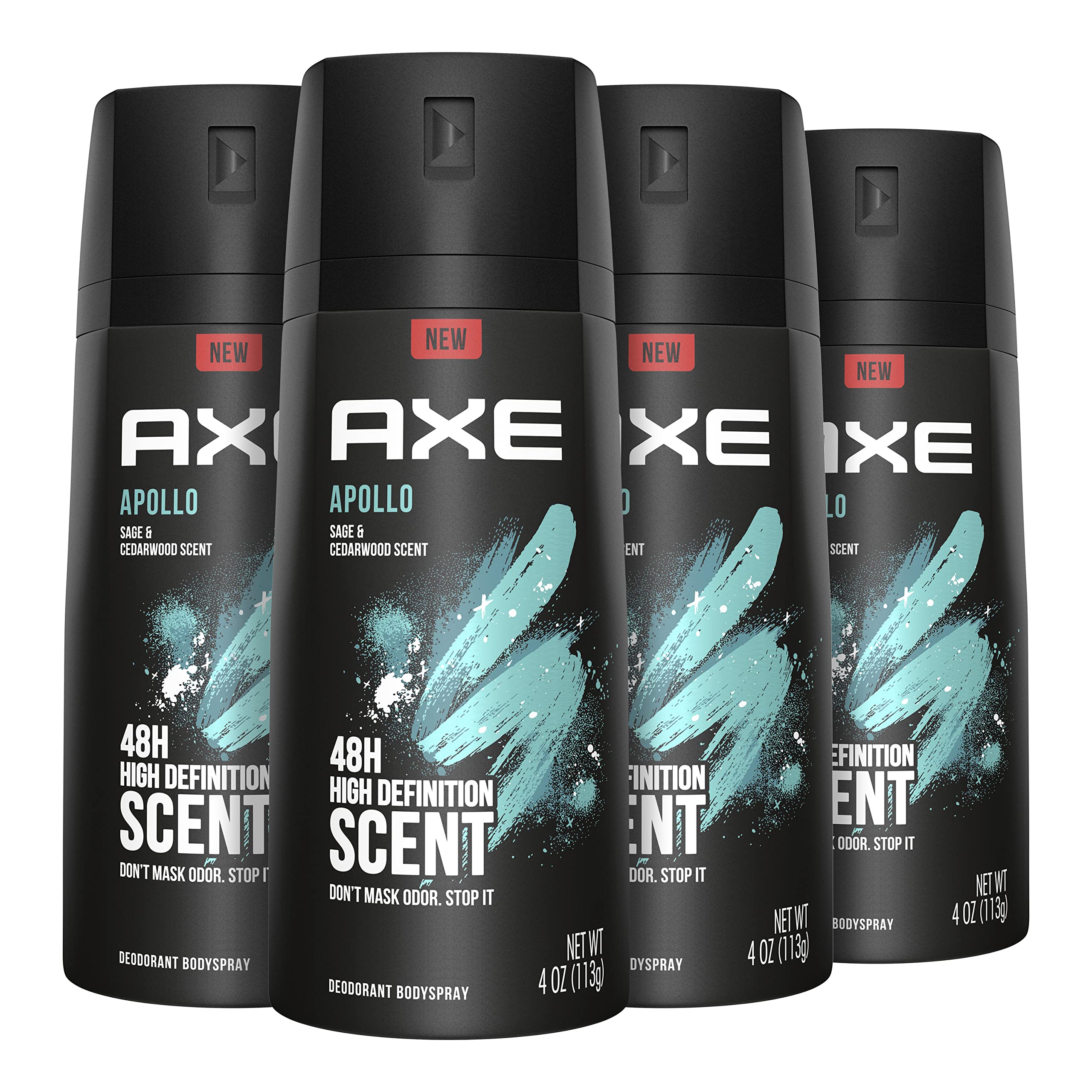 AXE Apollo desodorante corporal, atomizador 4oz para uso diario y frescura