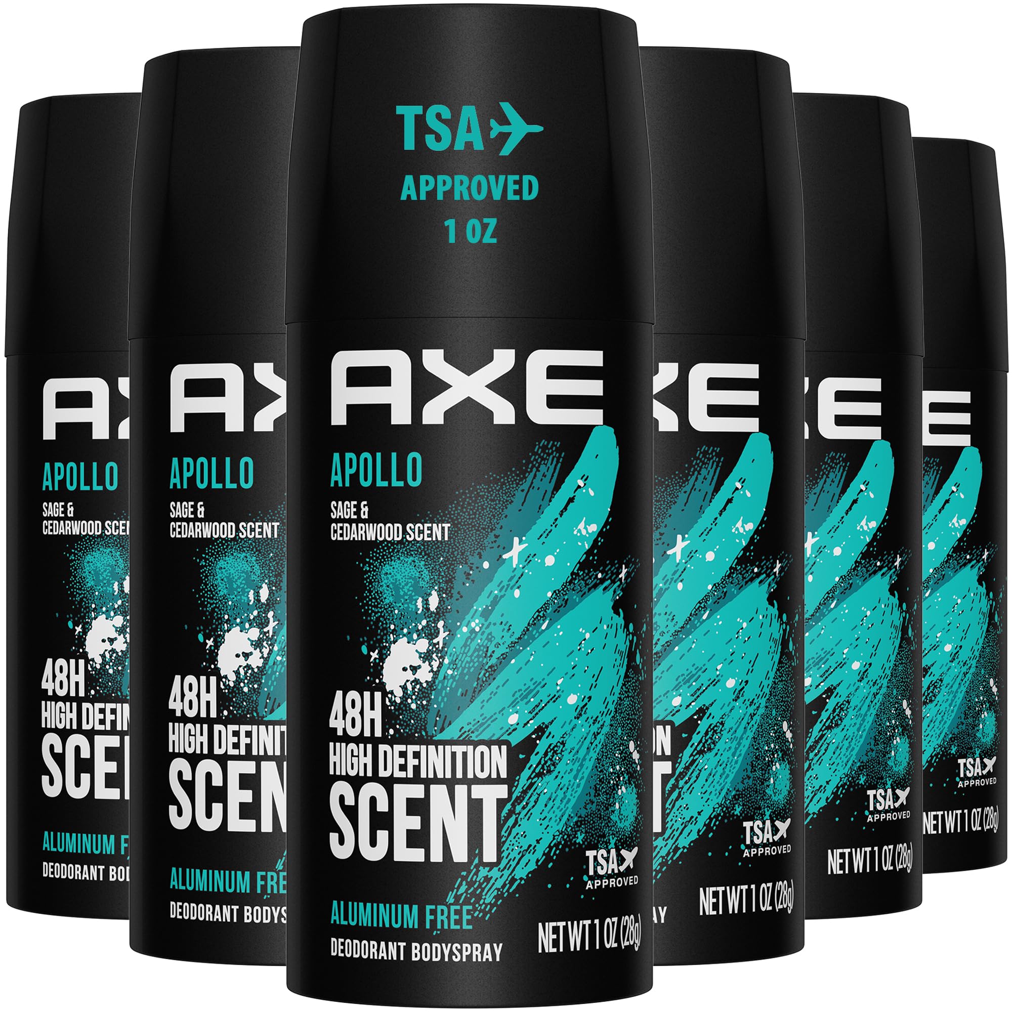 AXE Apollo desodorante en formato viaje, botella para uso diario y viajes.