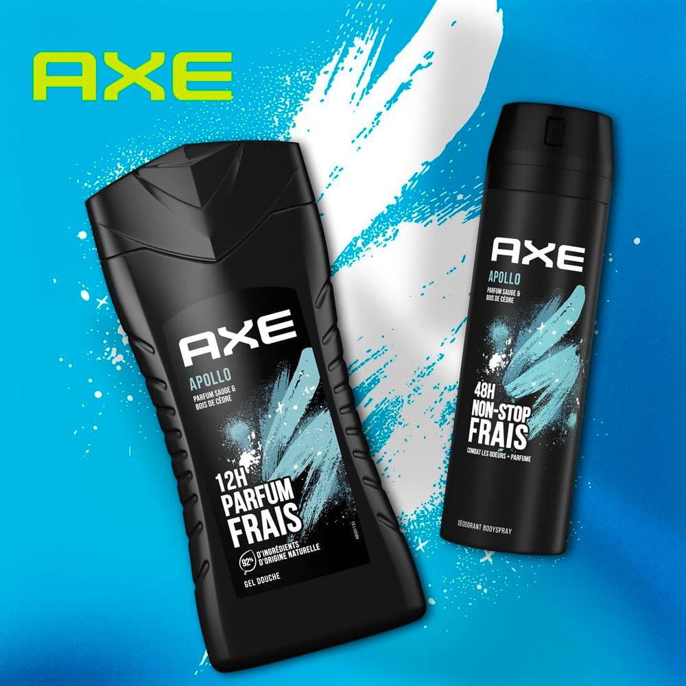 AXE Apollo gel de ducha, aplicación en la mano libera fragancia masculina para despertar la mañana.