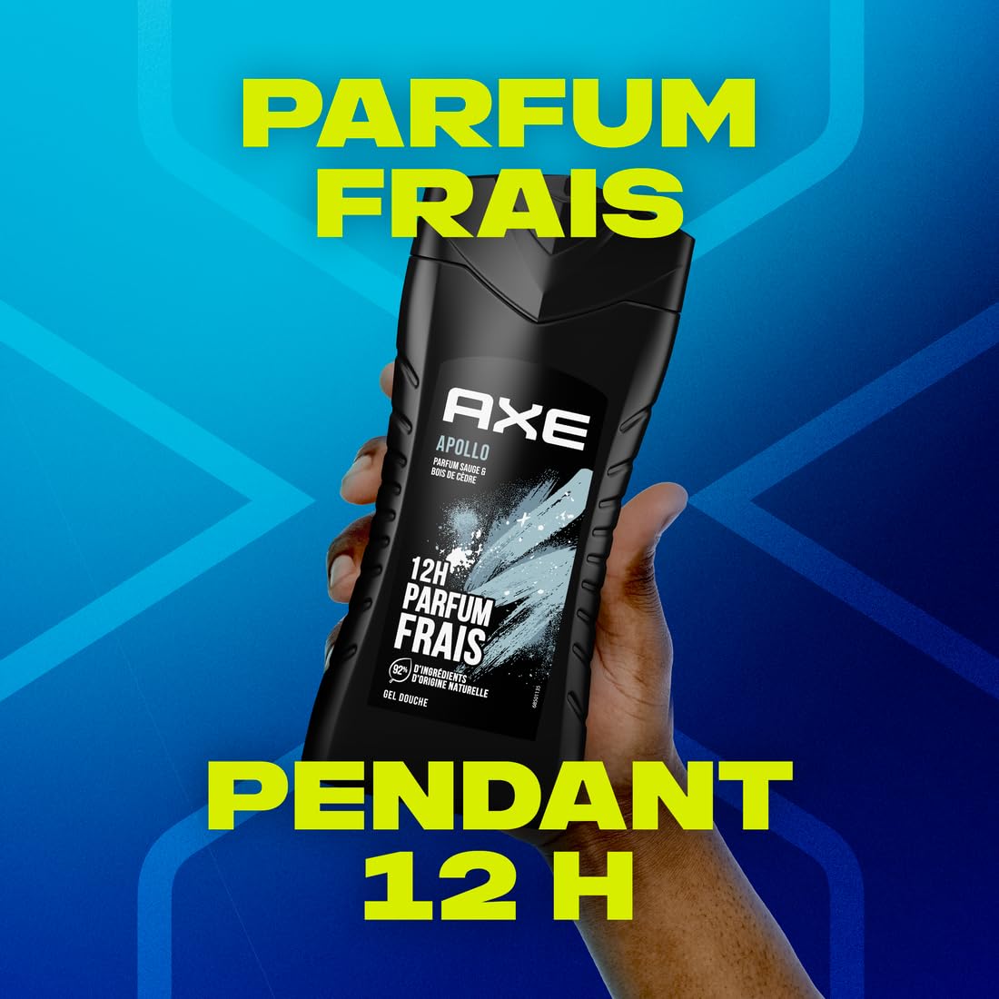 AXE Apollo gel de ducha, textura lujosa y sensorial para duchas placenteras.