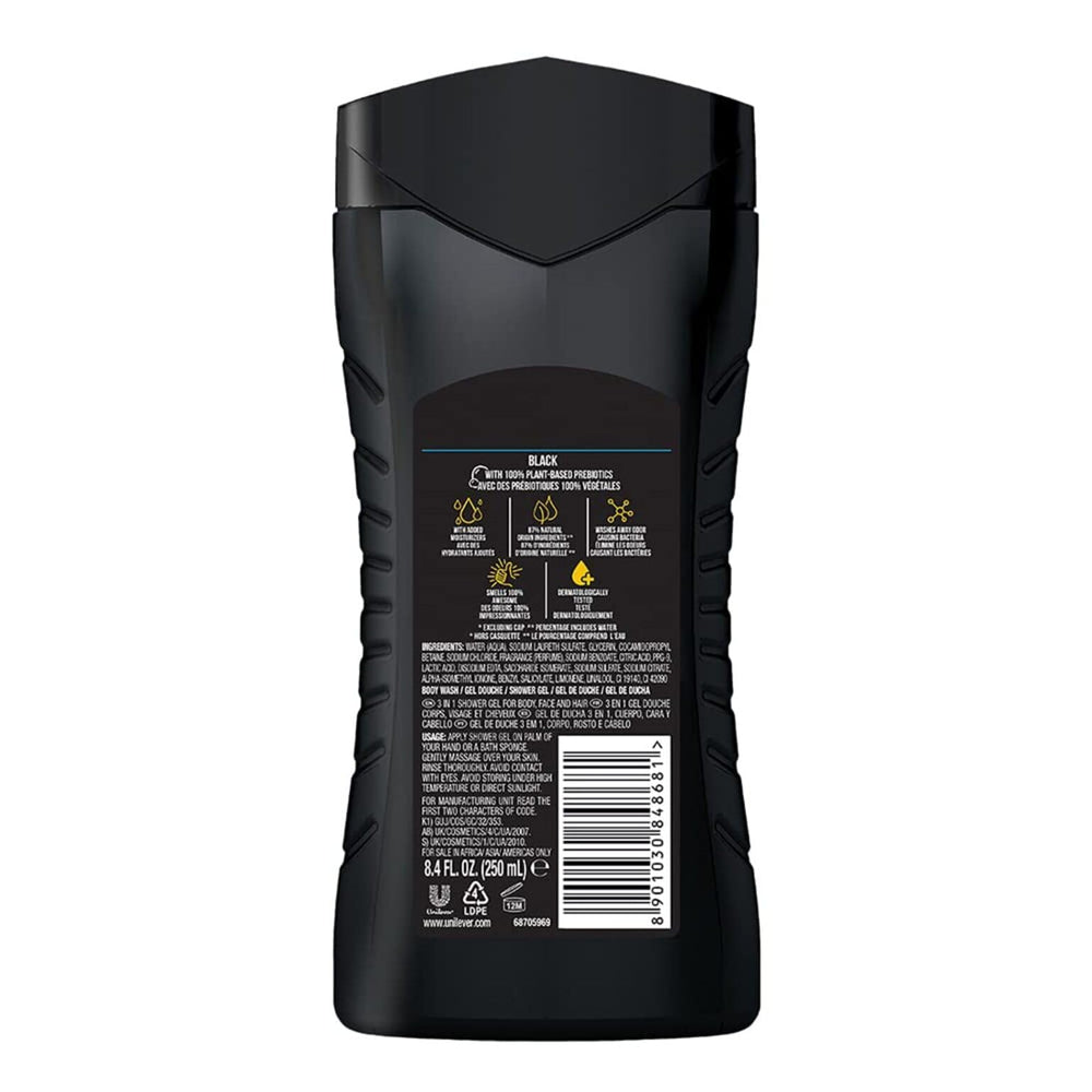 AXE Black lavado facial deja la piel limpia y fresca