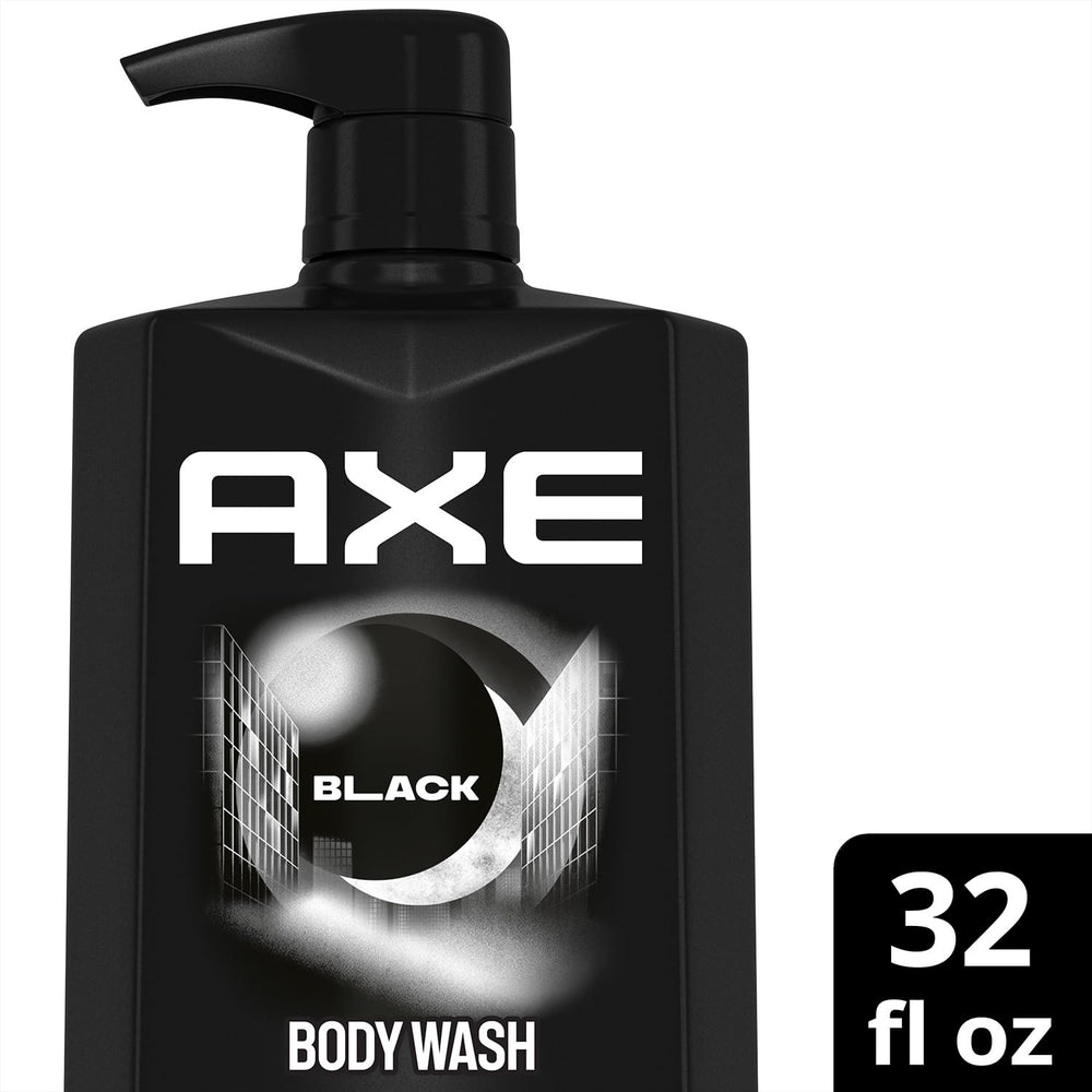 AXE Black detalle de etiqueta y tapón, enfoque en la sostenibilidad.