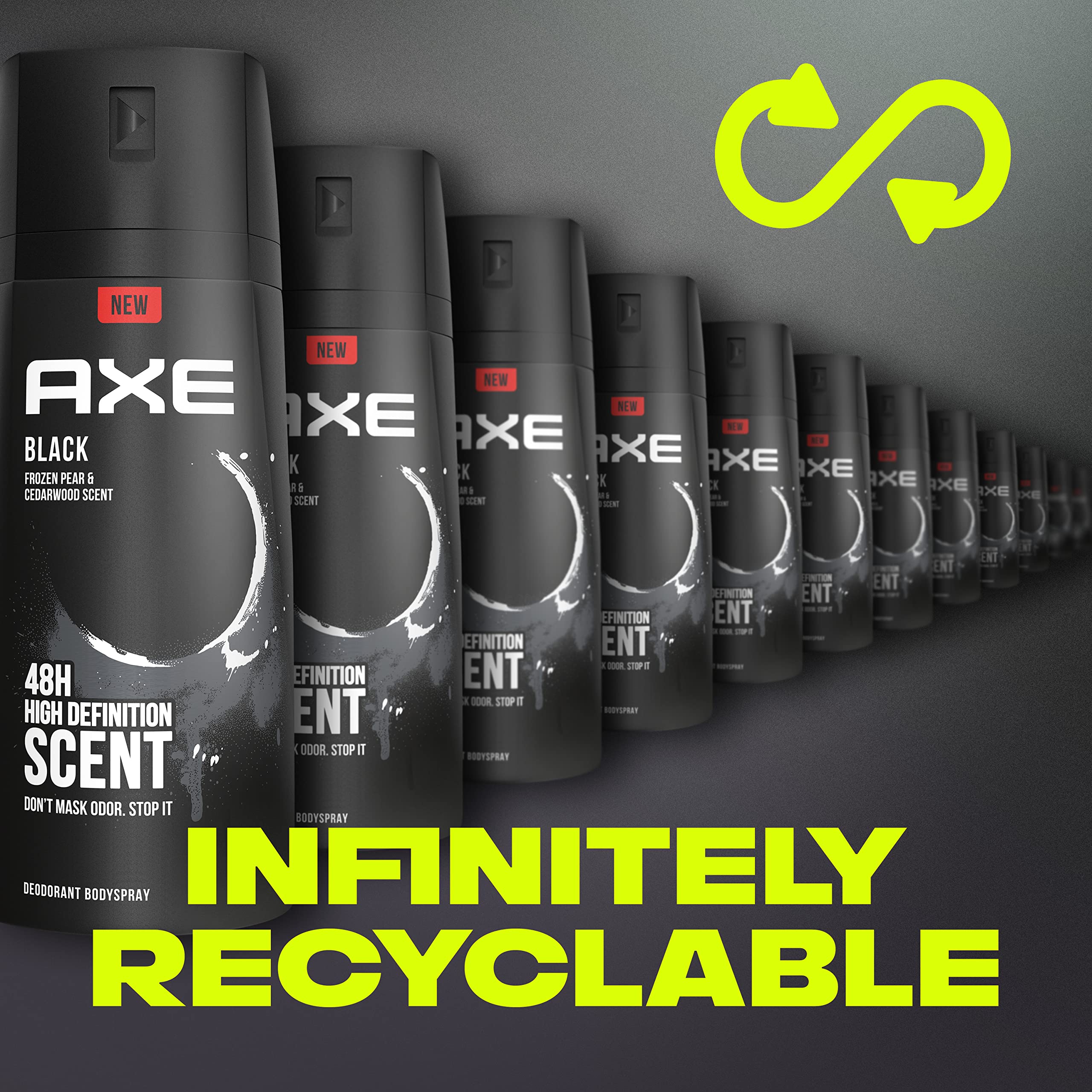 Uso diario de AXE Black para hombres.