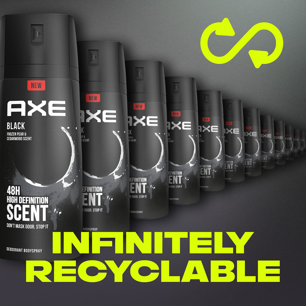 Uso diario de AXE Black para hombres.