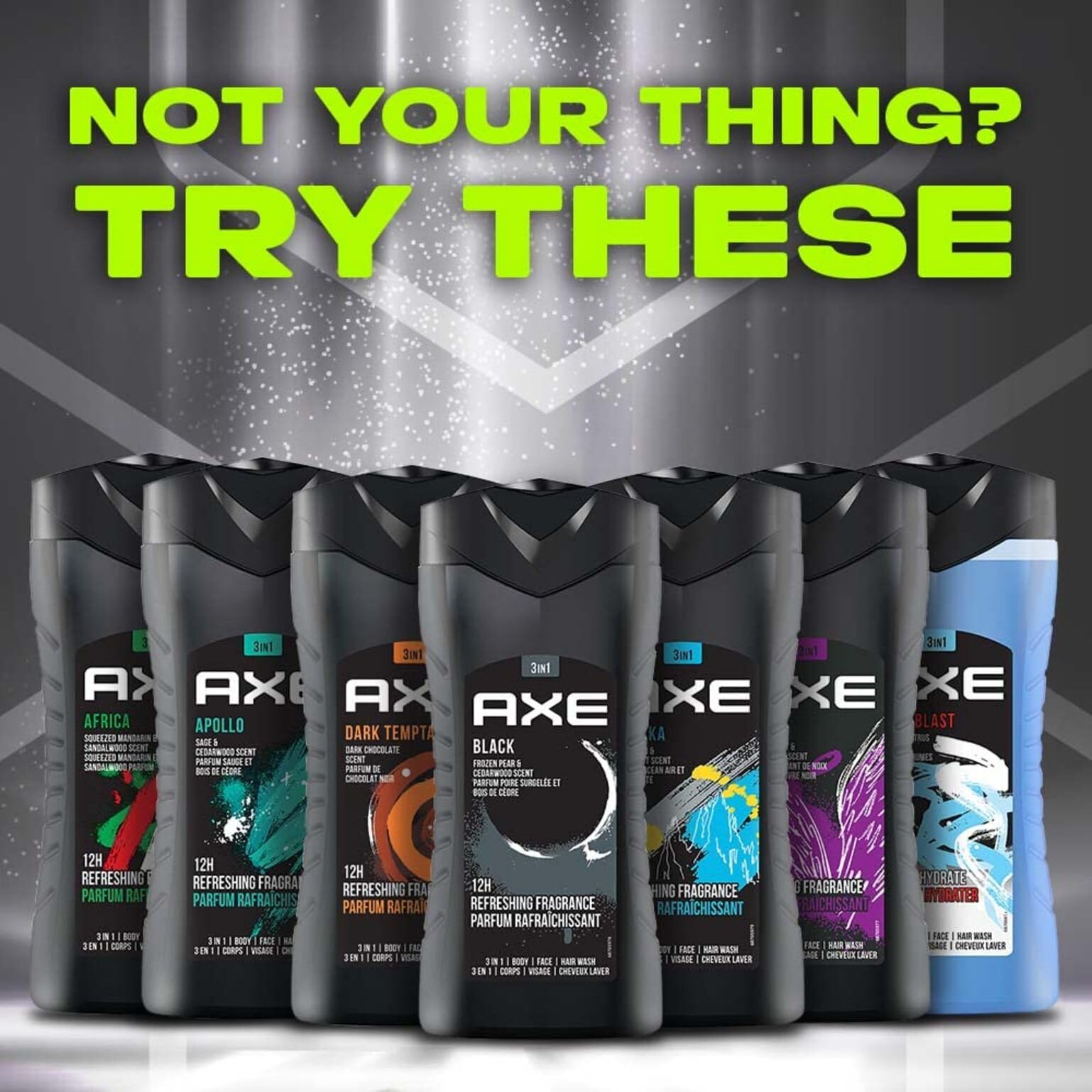 AXE Black uso diario, conveniente en ritual matutino