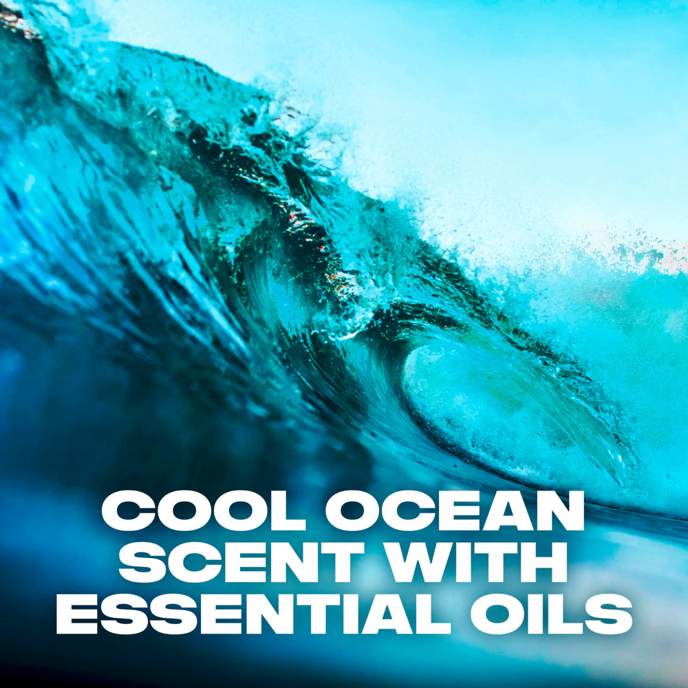 AXE Cool Ocean: tapa segura para evitar derrames durante la ducha.