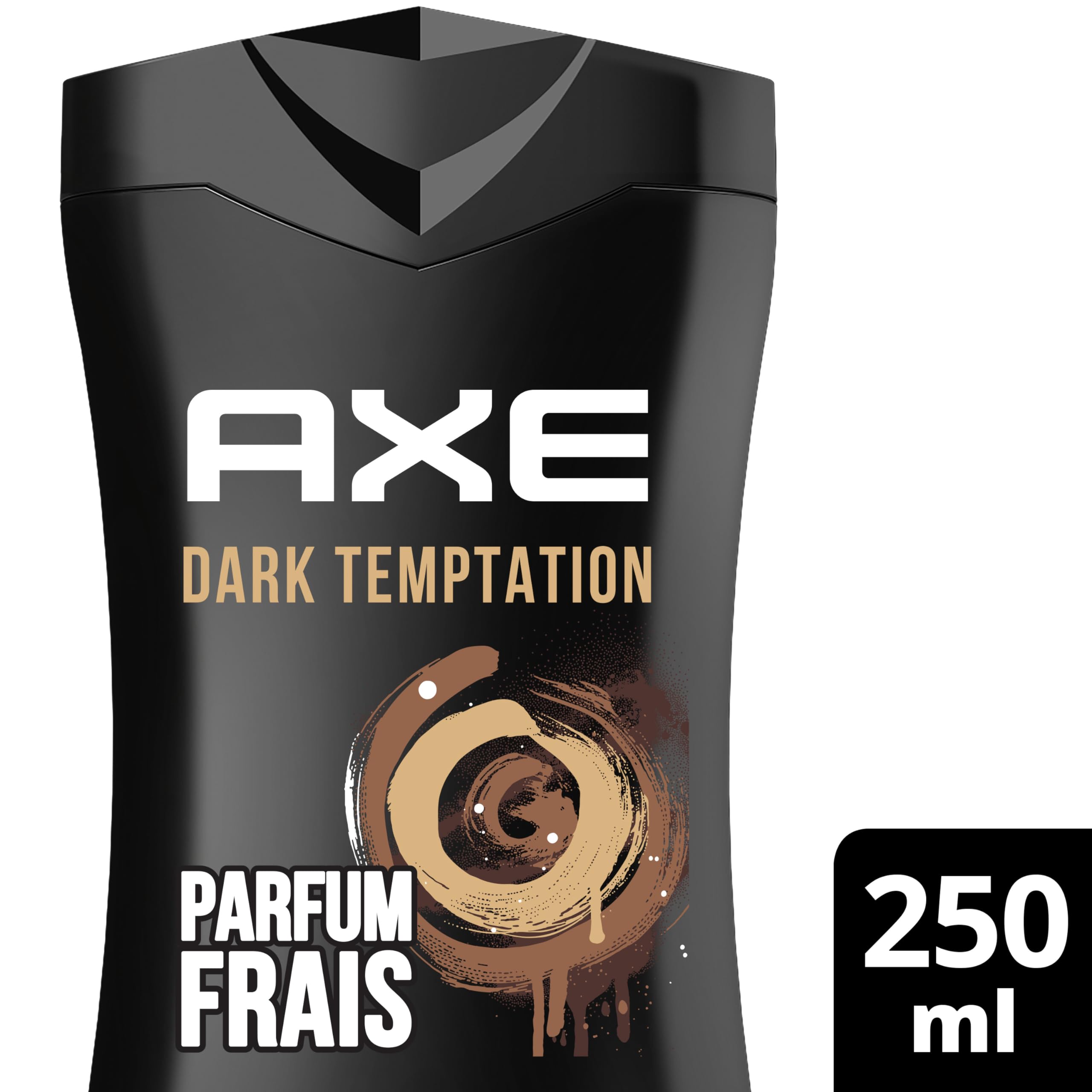 AXE Dark Temptation espuma densa para ducha suave y envolvente.