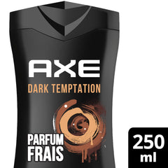 AXE Dark Temptation espuma densa para ducha suave y envolvente.