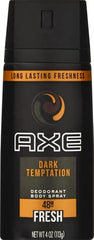 AXE Dark Temptation lata de 4 onzas con aroma duradero para todo el día.