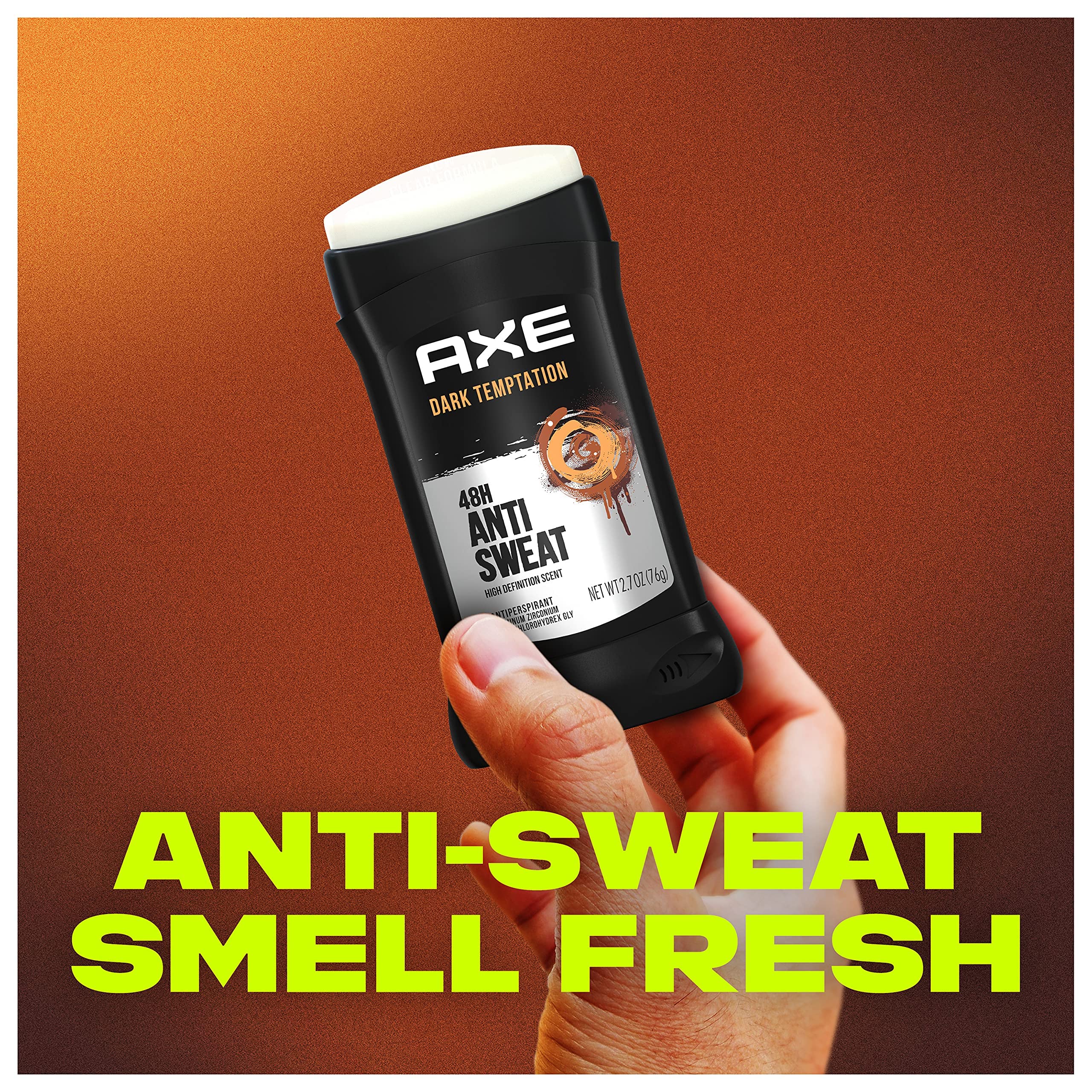 AXE Dark Temptation aplicación suave y rápida.