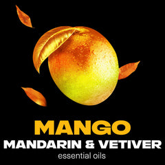 AXE Golden Mango, étiquette du produit, parfum fruité et sophistiqué.