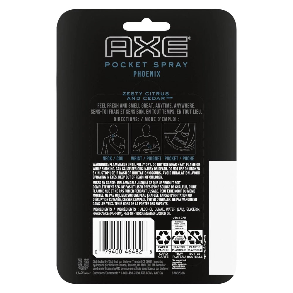 AXE Phoenix uso diario en gimnasio o bolso para retoques.