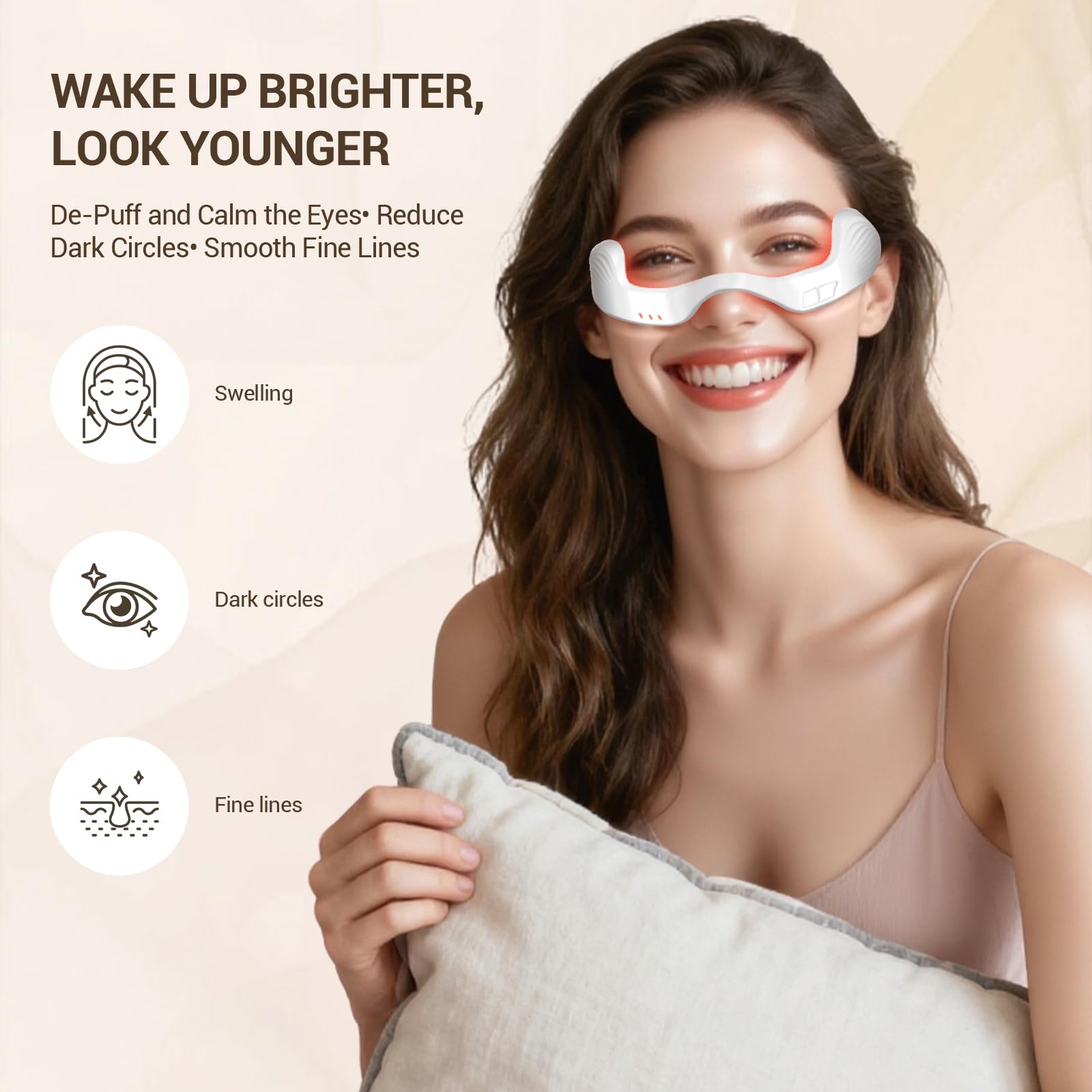 Axioms eye massager with microcurrent delivers soothing at-home treatment.
