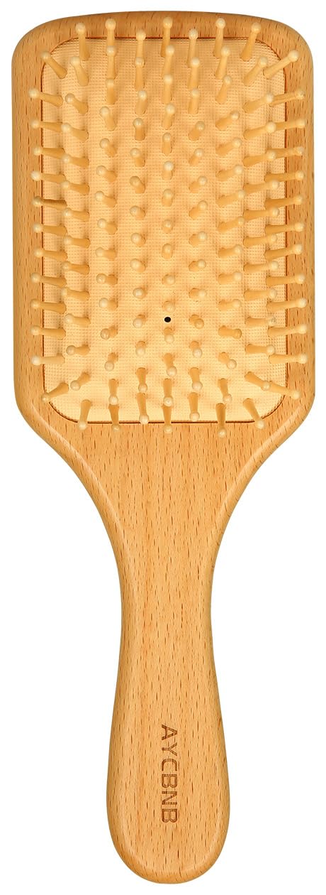 AYCBNB cepillo de madera para cabello suave y sin enredos.