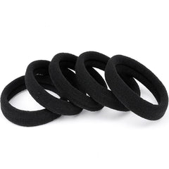 Ayogost coletero negro de alta elasticidad para cabello grueso sin dañar.